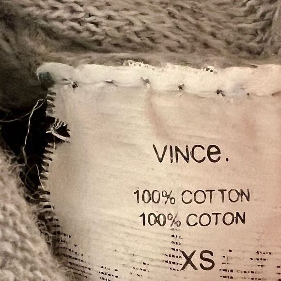 Vince Gray boxy Slub Boat Neck Long Sleeve Sit Hem Top XS - Picture 7 of 8